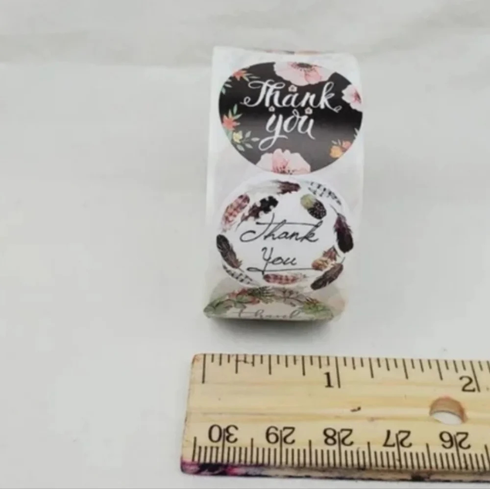 500 Pieces Roll Thank You Sealing Sticker